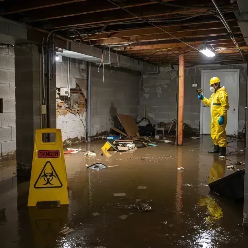 Flooded Basement Electrical Hazard in De Smet, SD Property